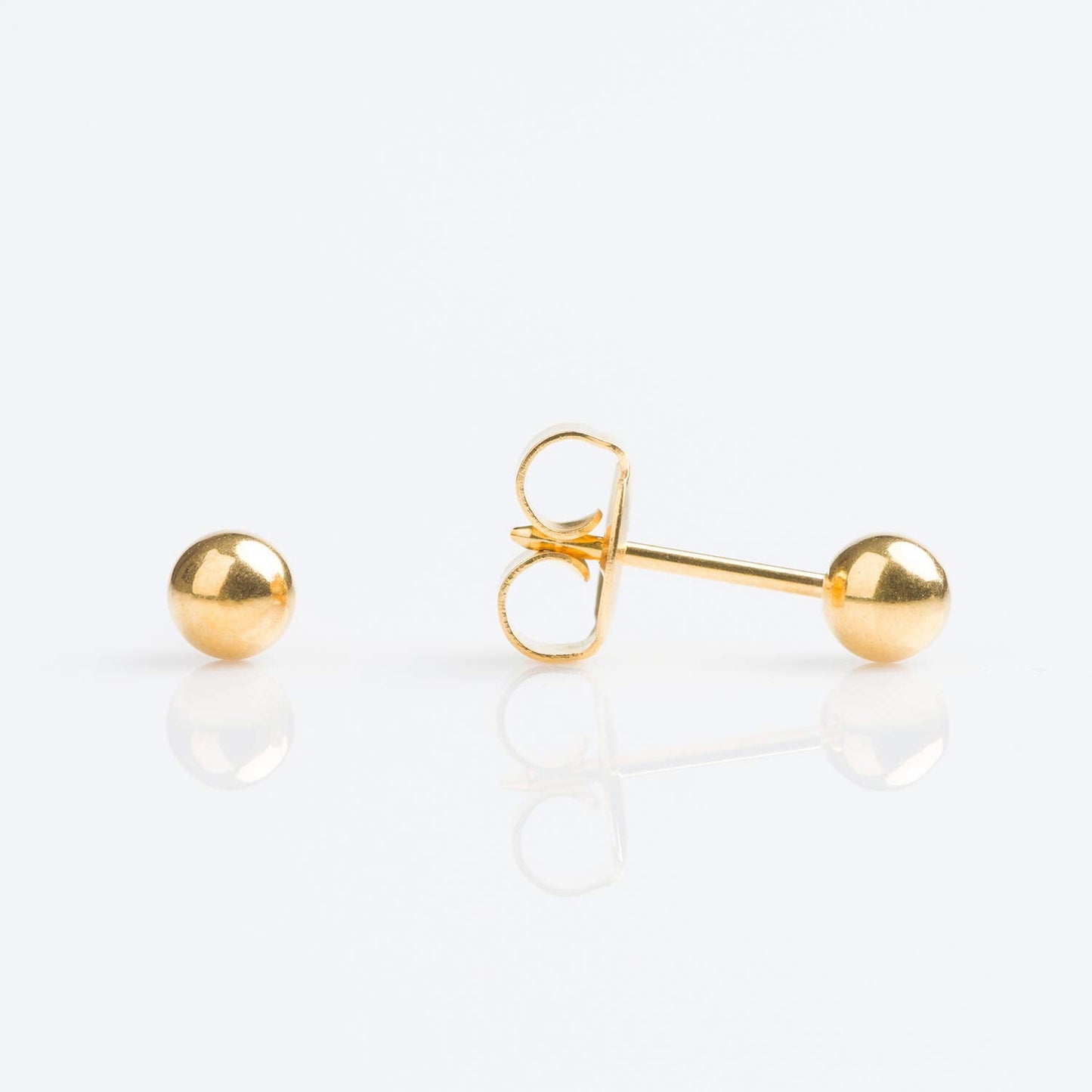 Studex Pr-622-S Fireball Gold Plated Earring Studs, 4mm