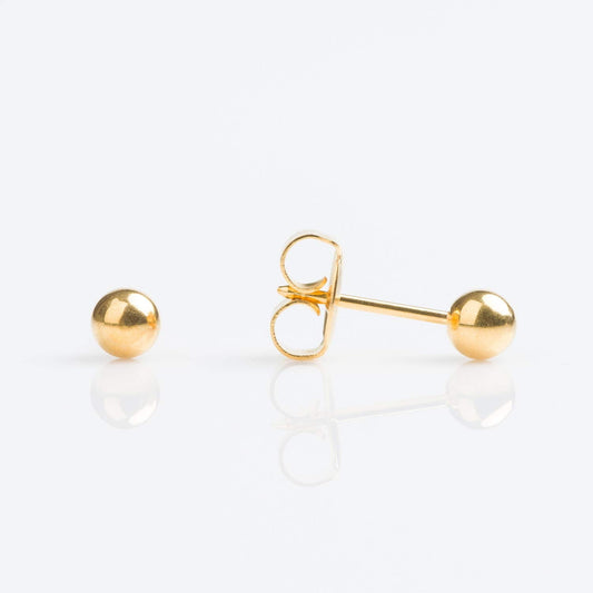 Studex Pr-622-S Fireball Gold Plated Earring Studs, 4mm