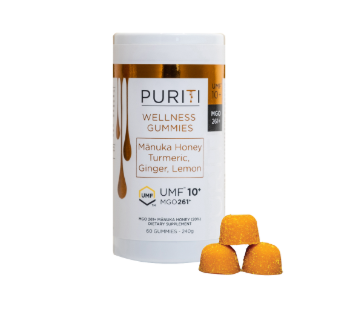 PURITI MANUKA HONEY GUMMIES UMF10+(TURMERIC,GINGER,LEMON)60'S