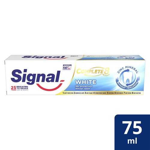 Signal Complete 8 White Toothpaste, 75ml