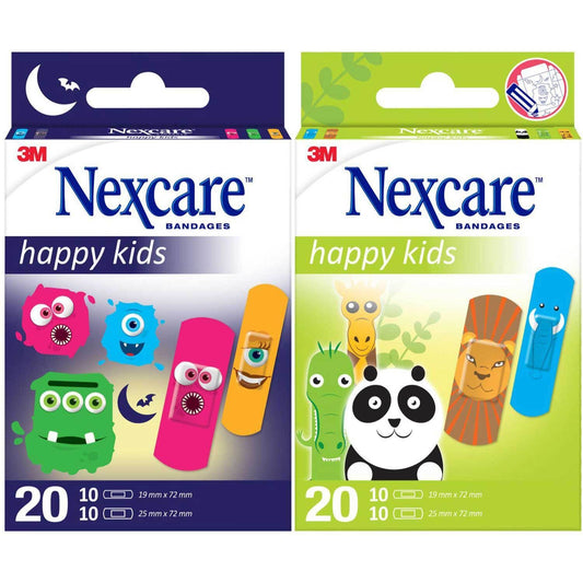 Nexcare Happy Kids Bandages, 2x20 Count