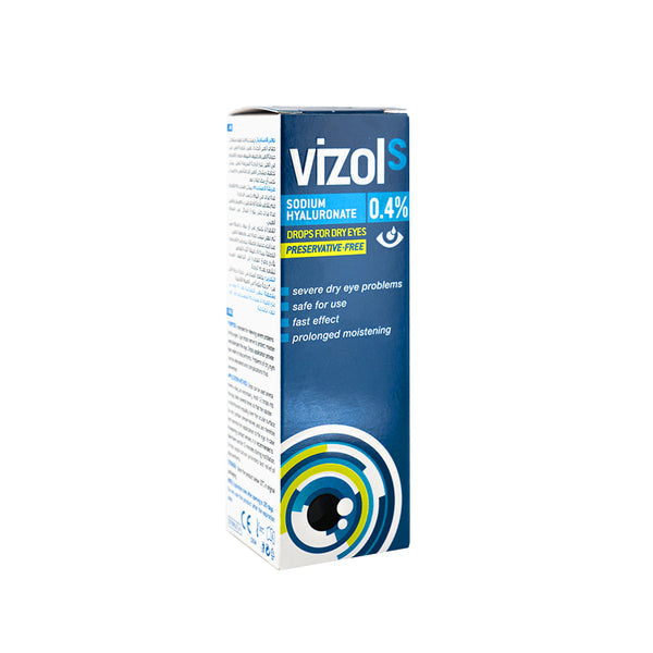 Vizols Sodium Hyaluronate 0.4 Drops for Dry Eyes, 10ml