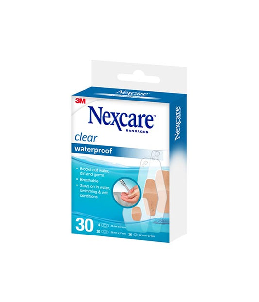 Nexcare Clear Waterproof Bandages 30 Pieces