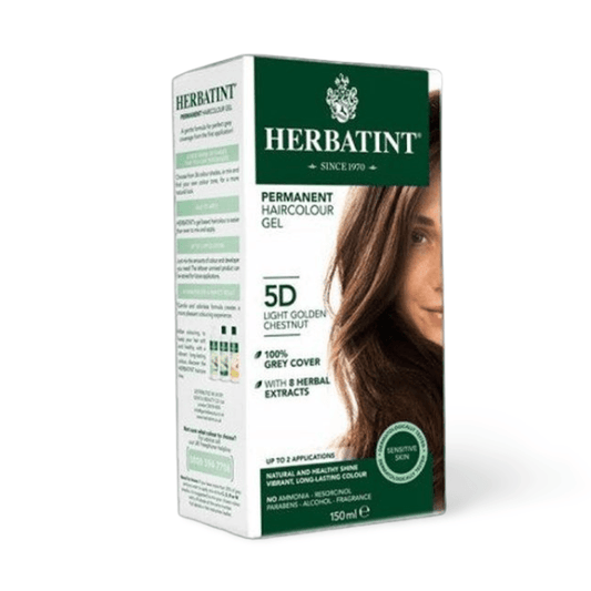 Herbatint Permanent Hair Colour Gel 5D Light Golden Chestnut (150Ml)