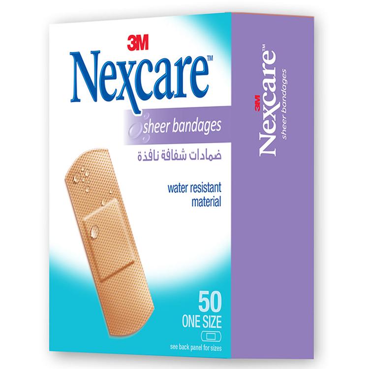 Nexcare Plaster Sheer Assorted Bandages, 50 Pieces 658