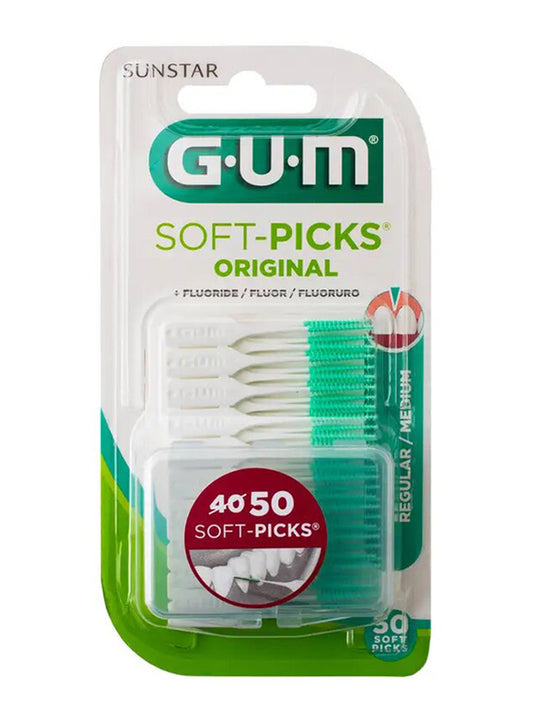 Gum Original Regular Medium Soft-Picks, 50 Pieces