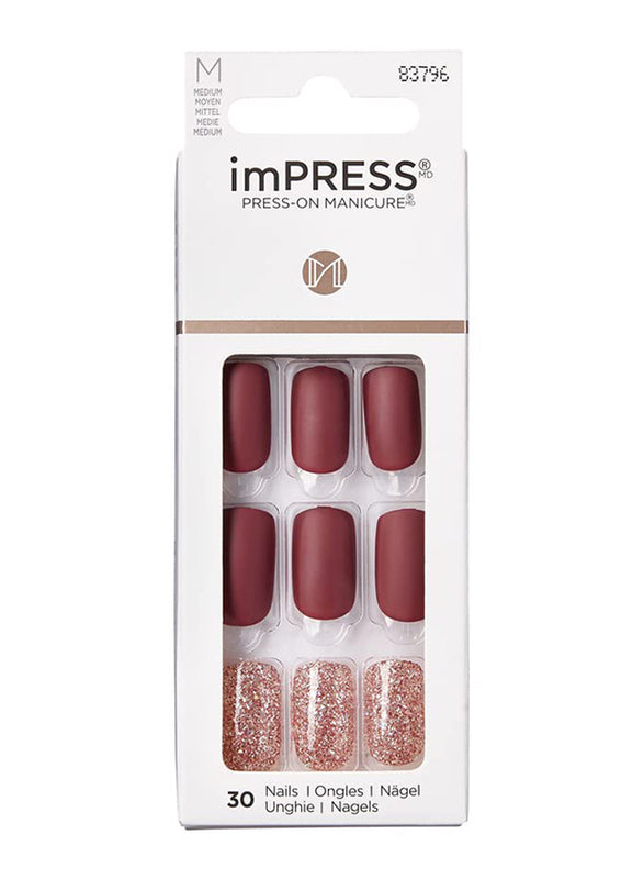 Kiss Impress False Nails - Hero KIMM10C, 30 Nails