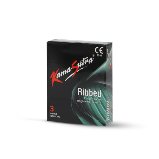 Kamasutra Ribbed Condoms, 3 Condoms