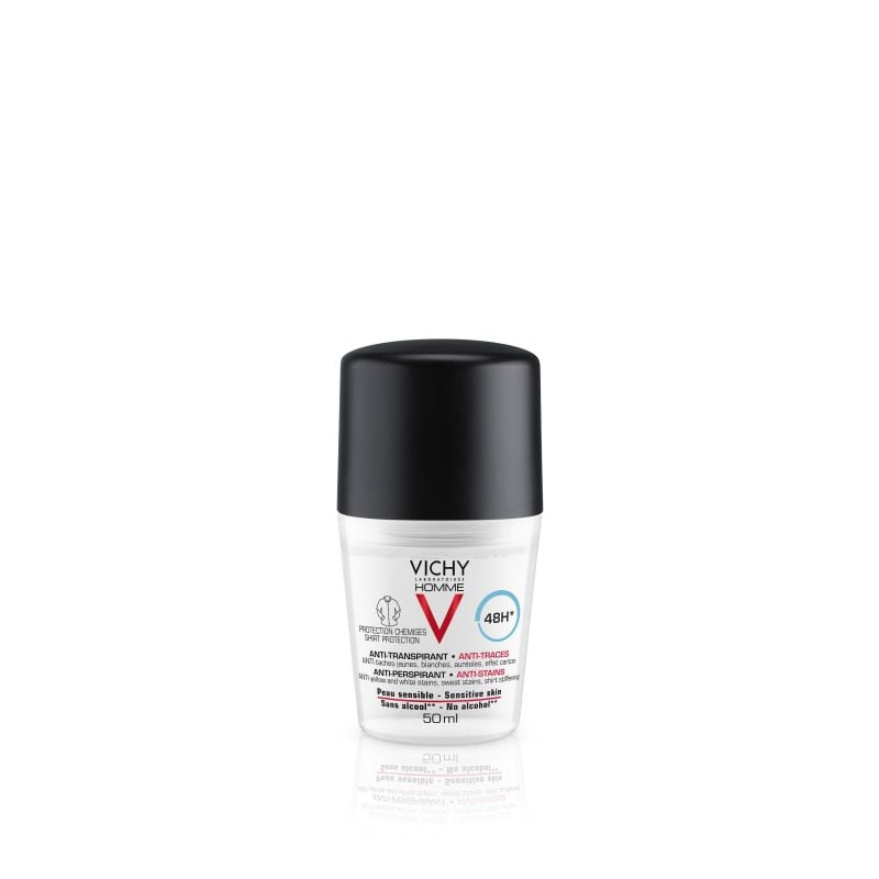 Vichy Homme 48Hr Anti-Stain Deodorant Roll On 50 ml